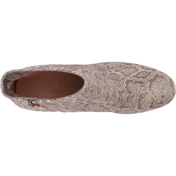 Gentle Souls by Kenneth Cole Antique Gold Leather Side ZIP Women's Heels Boots - Picture 5 of 8